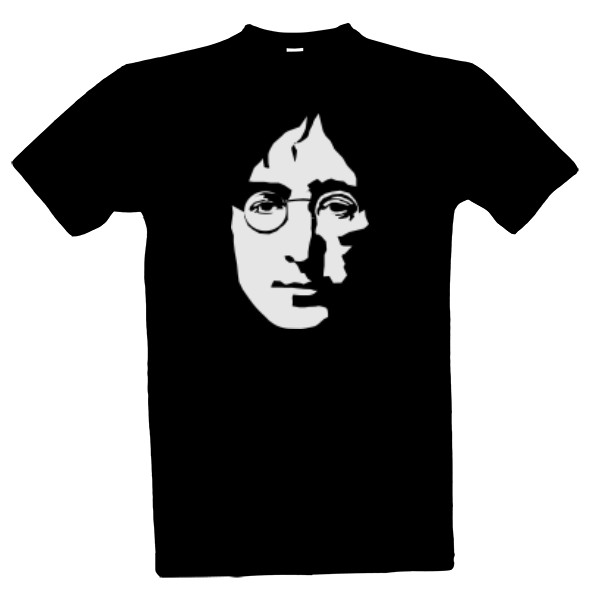 Tričko s potiskem John Lennon černobílý