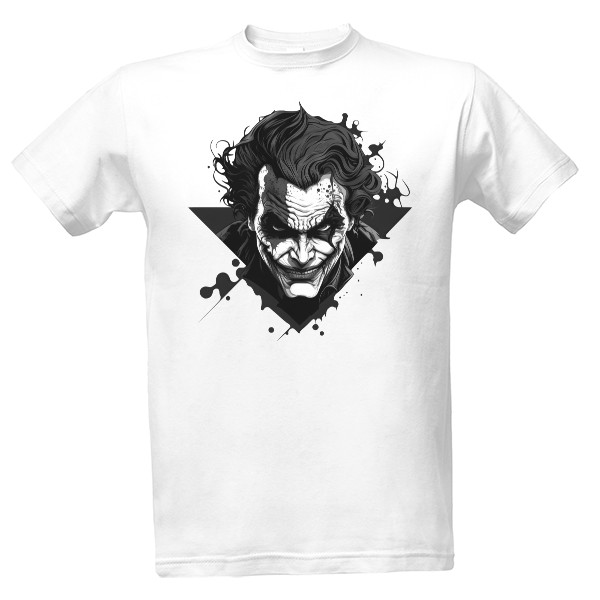 Tričko s potlačou Joker - Superpadouch - čiernobiela