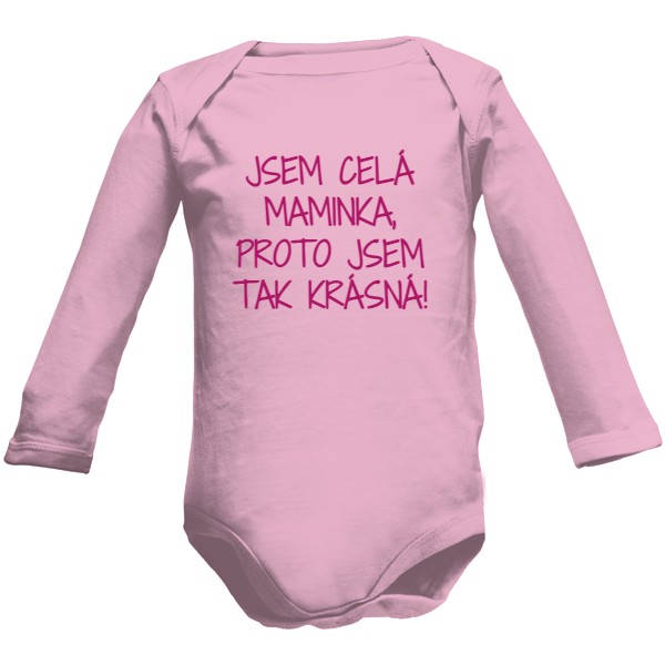 Detské body Long  s potlačou JSEM CELÁ MAMINKA