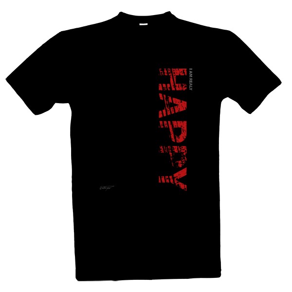 Tričko s potiskem Jsem fakticky šťastný