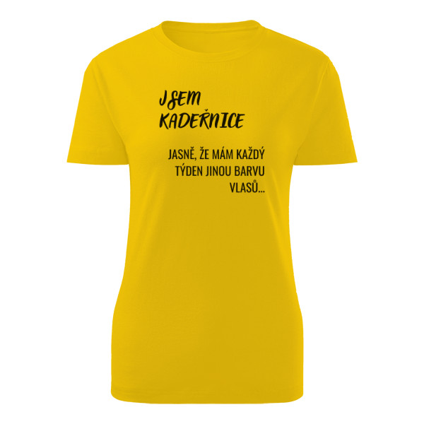 Tričko s potiskem Jsem kadeřnice