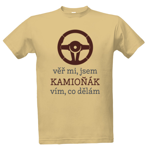 Tričko s potiskem Jsem kamioňák a vím, co dělám