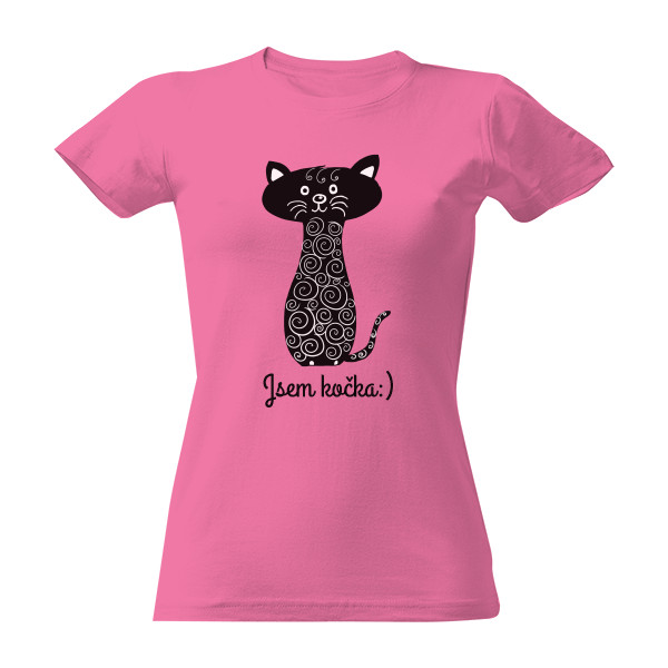 Tričko s potiskem Jsem kočka - žena