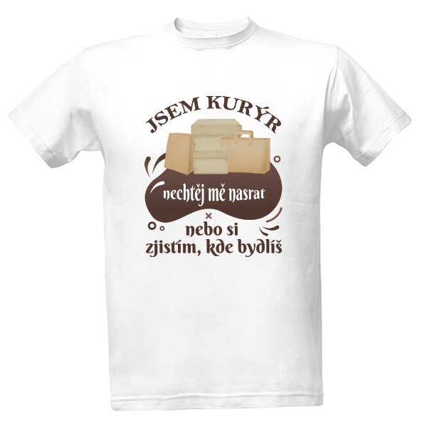Tričko s potiskem Jsem kurýr