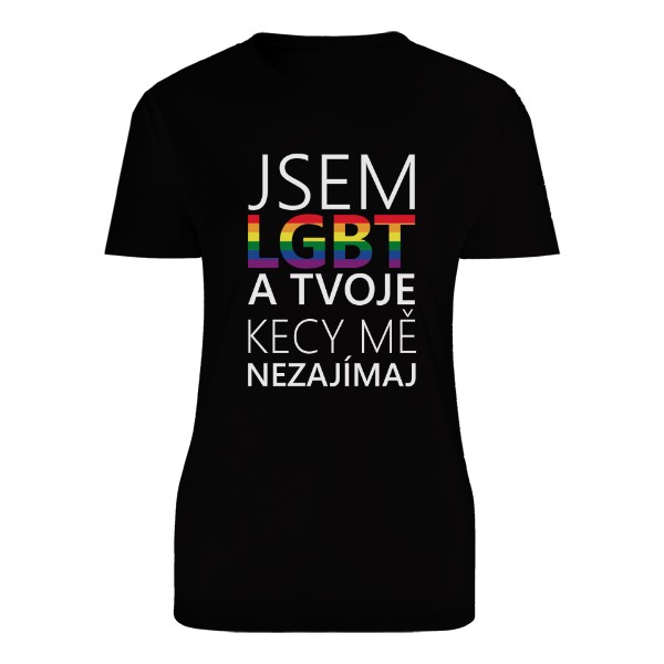 Tričko s potiskem Jsem LGBT tričko dámské