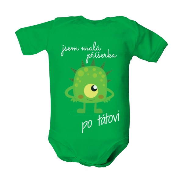 Dětské body  s potlačou jsem malá příšerka po tátovi