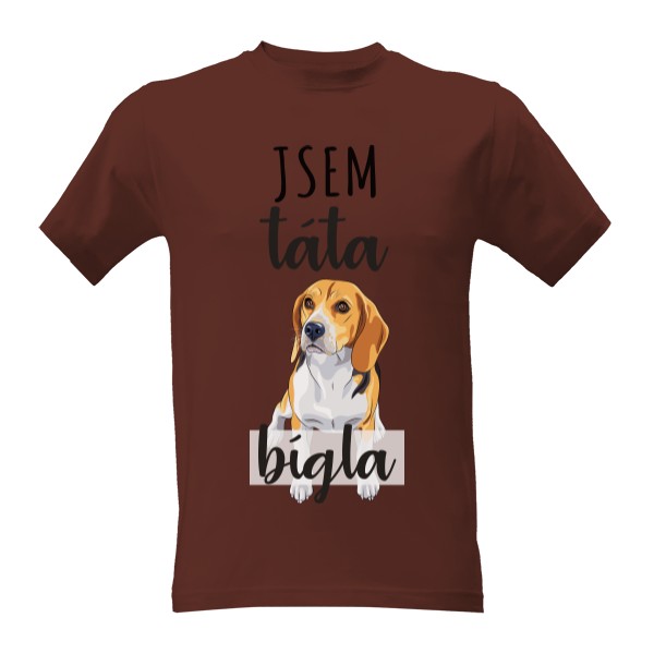 Tričko s potiskem Jsem táta bígla