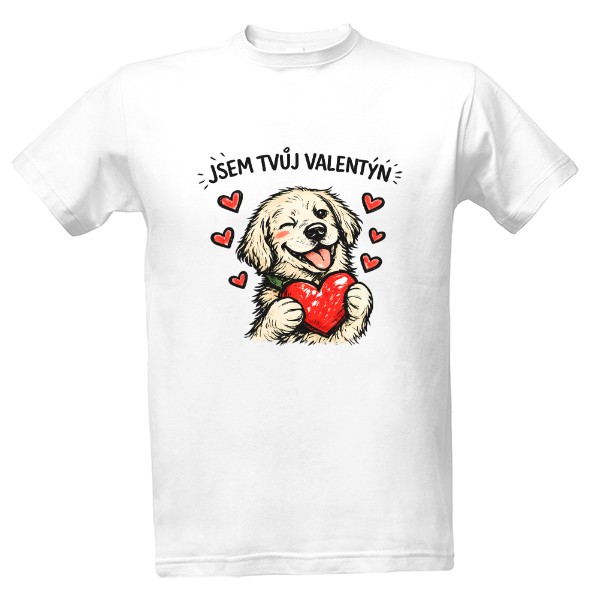 Tričko s potiskem Jsem tvůj Valentýn