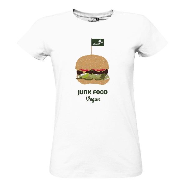 Junk food vegan – dámské tričko Bio neutral