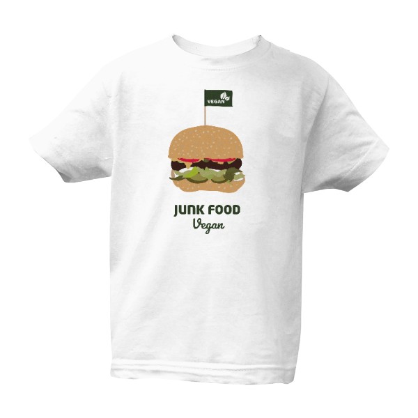 Junk food vegan – dětské tričko Bio neutral