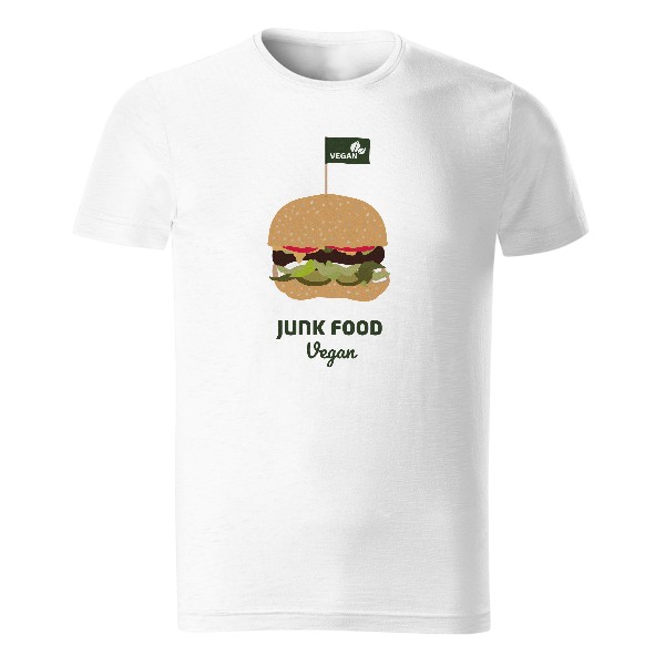 Junk food vegan – pánské tričko Organic slub