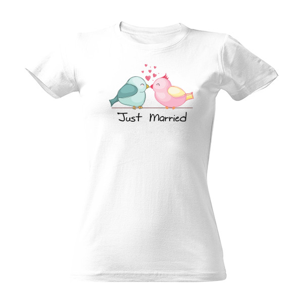 Tričko s potiskem Just Married