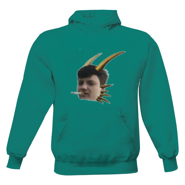 JWDRAGON Mikina s kapucí tyrkysová