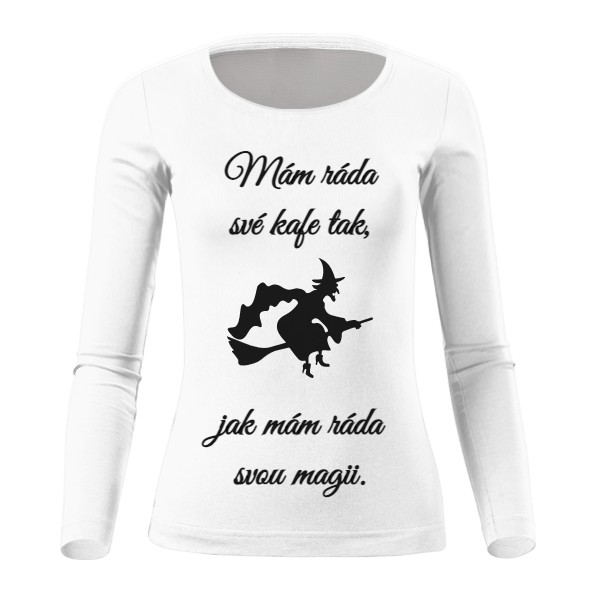 Tričko s potiskem Kafe jako magie