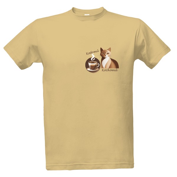 Tričko s potlačou Kafomil a kočkomil pro kafaře