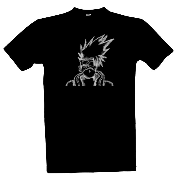 Tričko s potiskem Kakashi - scribble style - bílá