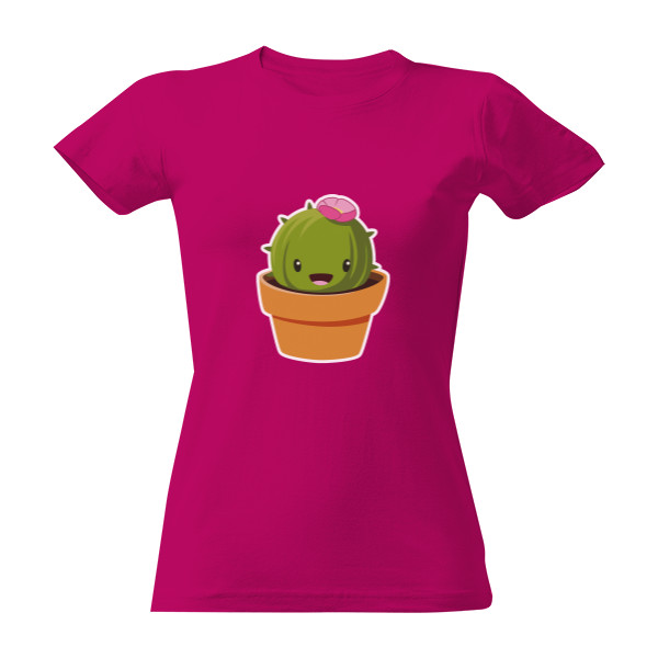 Tričko s potiskem Kaktus v květináči