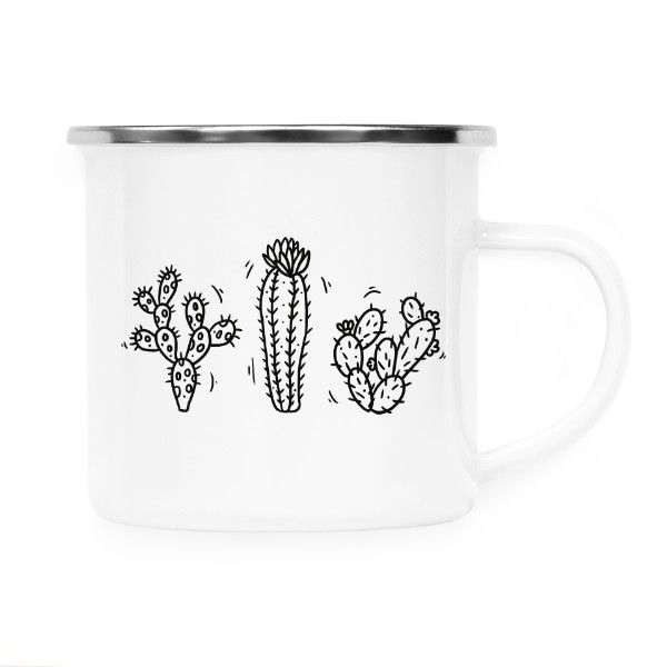 Plecháček - nerezový lem s potiskem Kaktusy