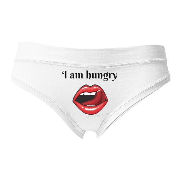 Dámská tanga - Výprodej s potiskem kalhotky hunger