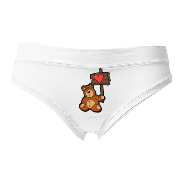 Dámská tanga - Výprodej s potiskem kalhotky meda