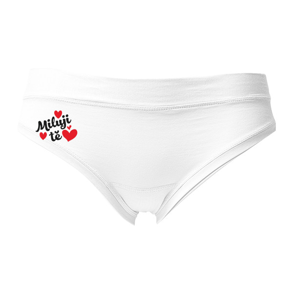 Kalhotky Fox - Výprodej s potiskem kalhotky miluju te