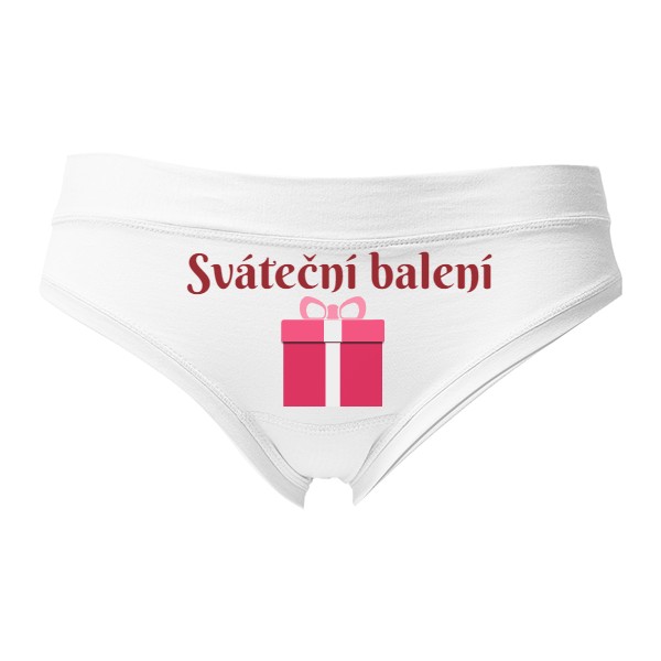 Dámská tanga - Výprodej s potiskem Kalhotky na svátky 