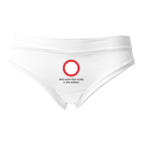 Kalhotky Fox - Výpredaj s potlačou Zákaz vjezdu všech vozidel v obou směrech