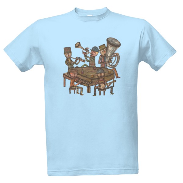 Tričko s potlačou Small byg band + hosté