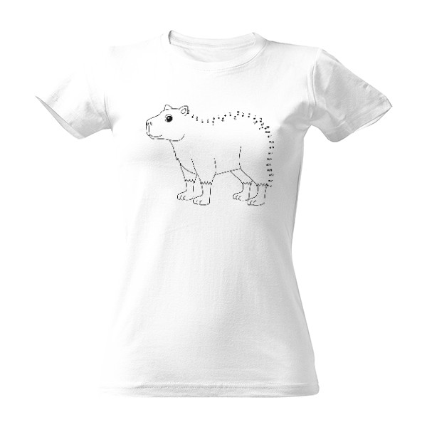 Tričko s potlačou Kapybara vyfarbovacia