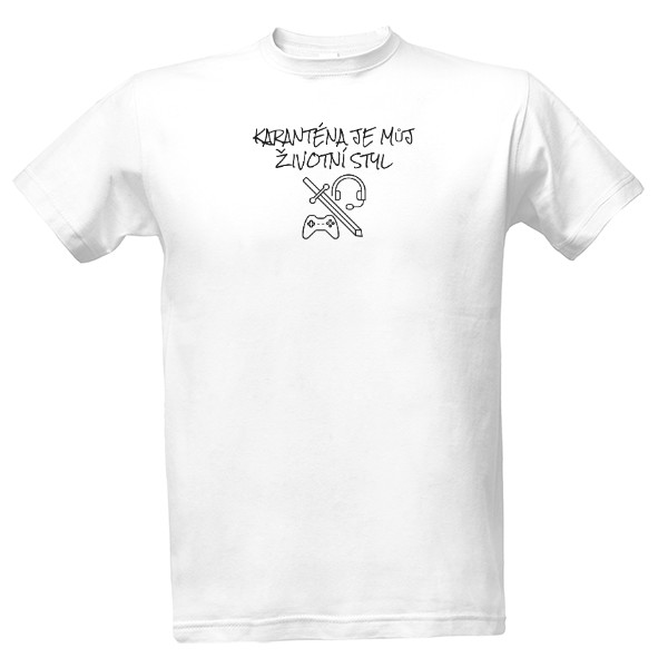 Tričko s potiskem Karanténa je můj životní styl