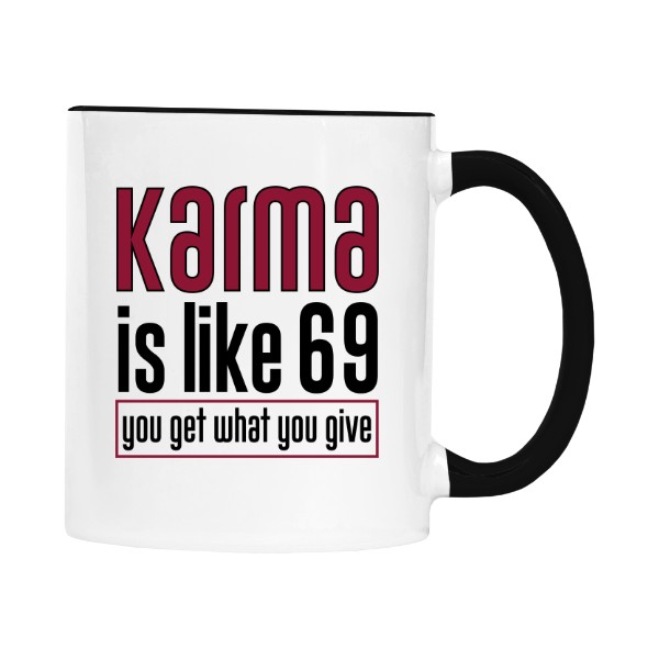 Cup colourful Karma is like 69