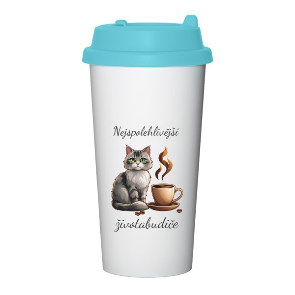 Káva a kočka - nejspolehlivější života budiče 