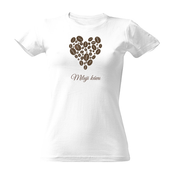 Tričko s potiskem Káva, kávička a kafé