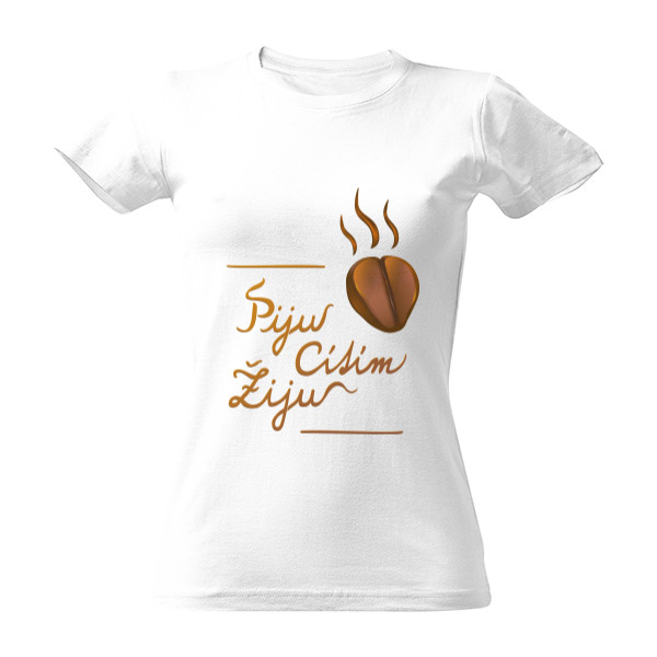 Tričko s potlačou Miluju kávu