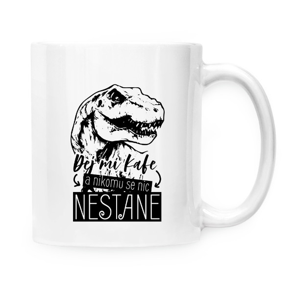 Hrnek malý bílý s potiskem Kafe