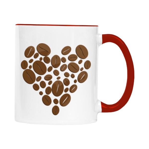 Hrnek malý barevný s potiskem Zamilovaná káva