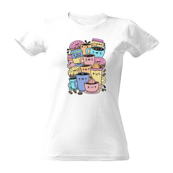 Tričko s potiskem “Káva”.