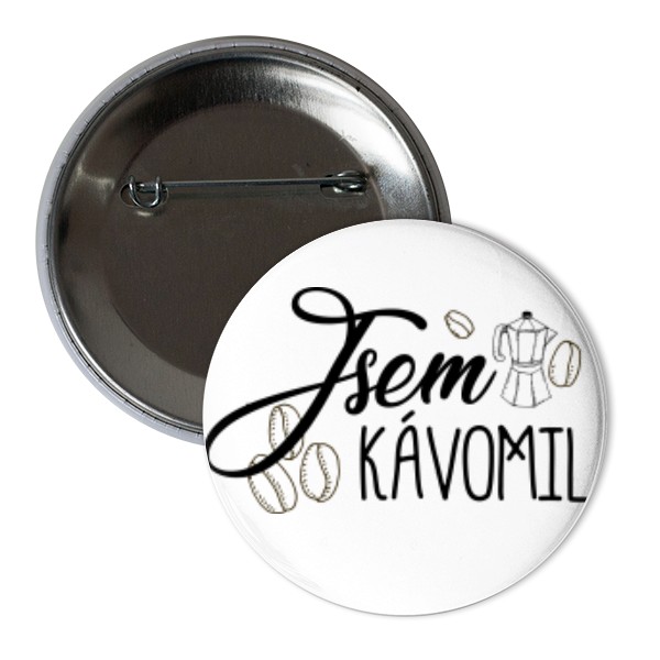 Odznáček  s potiskem Kávomil