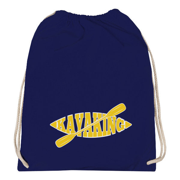Vak na chrbát s potlačou Kayaking yellow sign