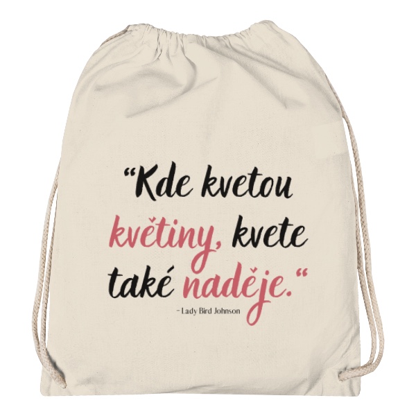 Vak na záda s potiskem Kde kvetou květiny