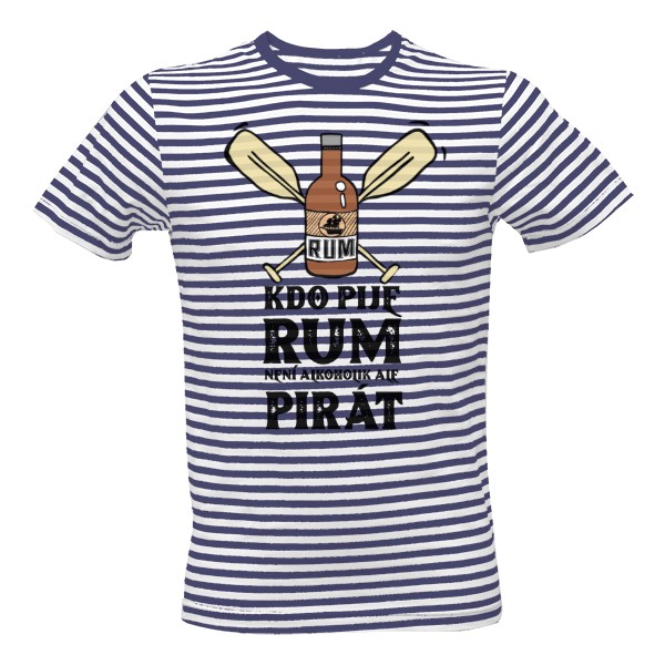 Tričko s potiskem Kdo pije rum - pirát