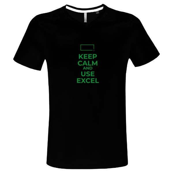 Tričko s potiskem Keep calm and use Excel