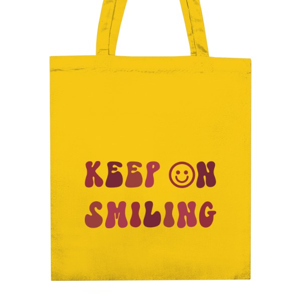 Unisex Cotton Bag s potiskem Keep on smiling