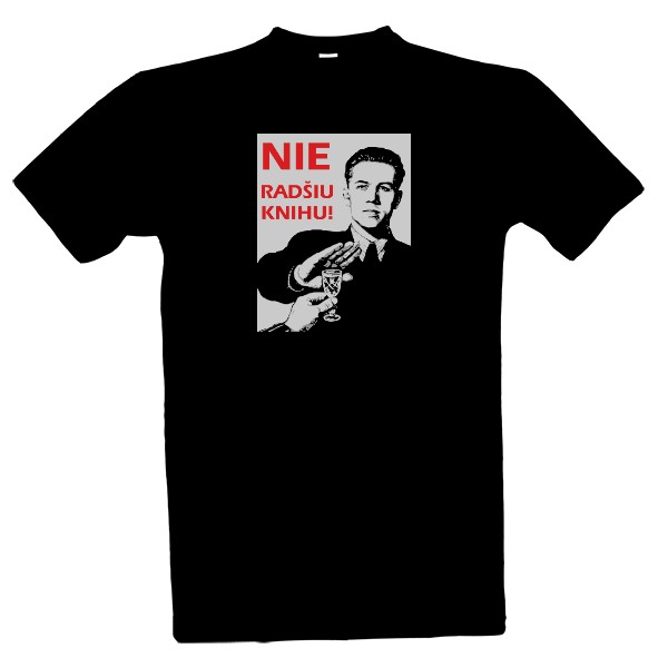 Tričko s potiskem Radšiu knihu