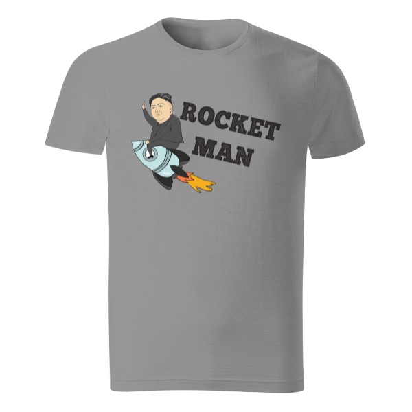 Tričko s potiskem Kim Jong Un - Rocket man