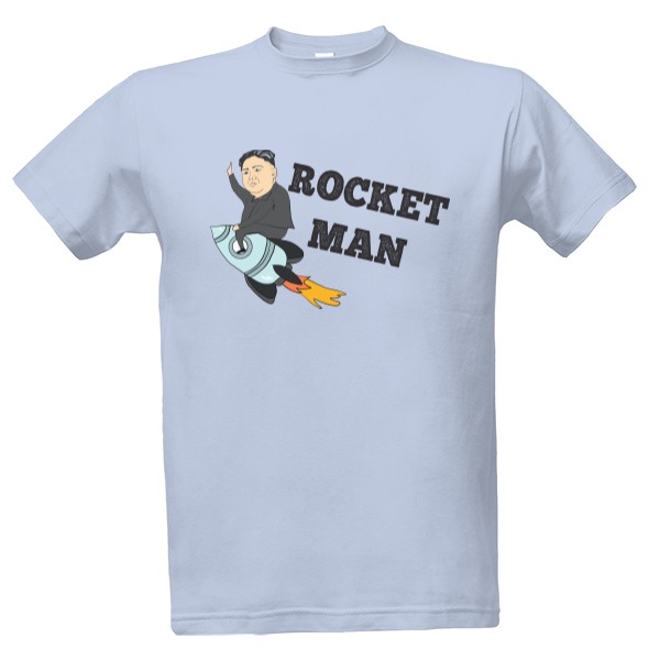 Tričko s potiskem Kim Jong Un - Rocket man