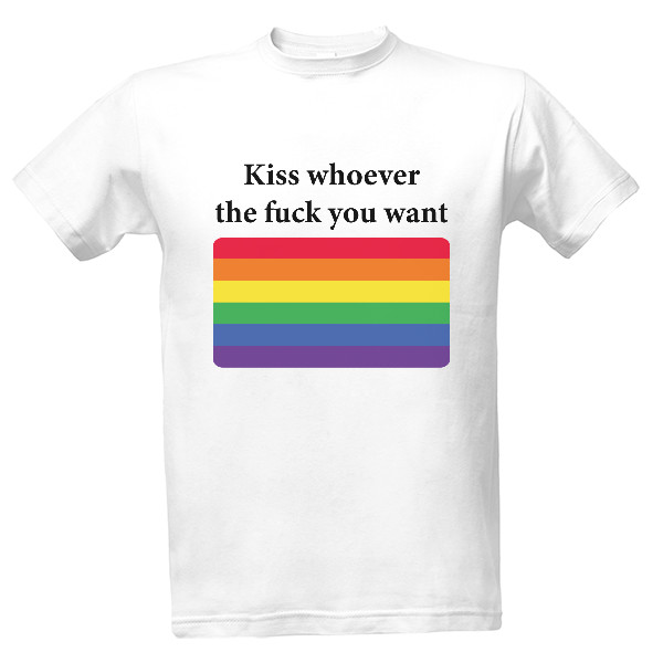 Tričko s potiskem kiss whoever you want
