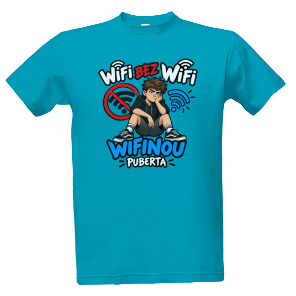 Tričko s potlačou Vtipný motiv Puberta s WiFi pro kluky