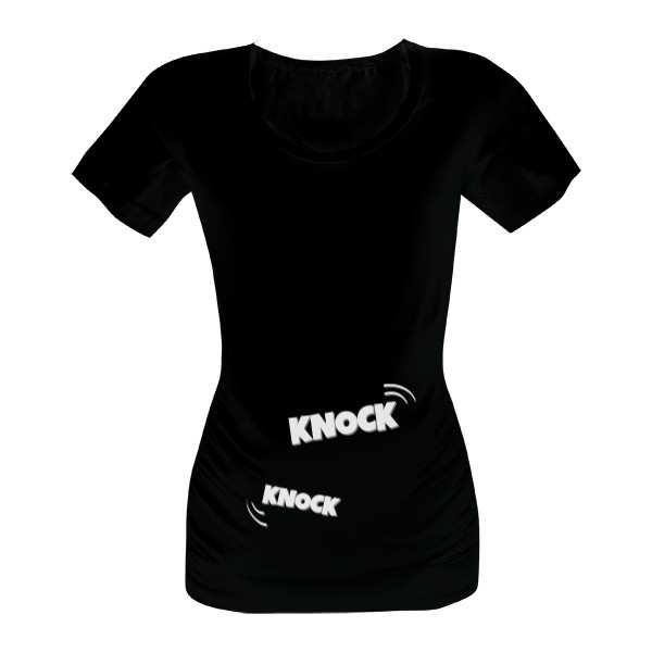 Tričko s potiskem Knock knock! - tmavé tričko