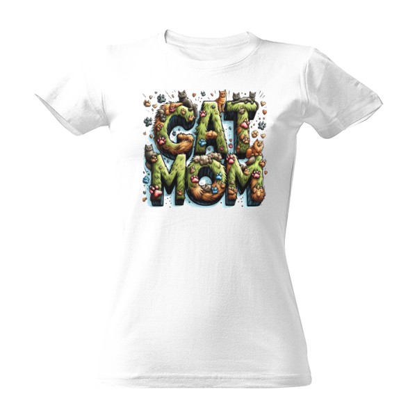 Tričko s potiskem Kočičí máma